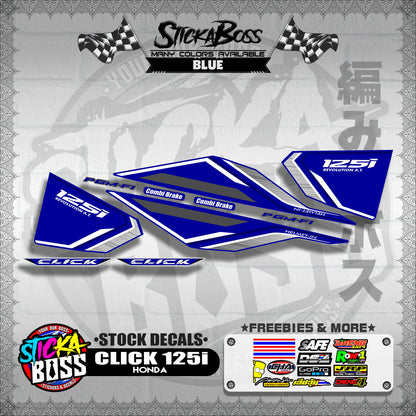 CLICK 125i V1 ( STOCK DECALS ) 【WITH FREEBIES】