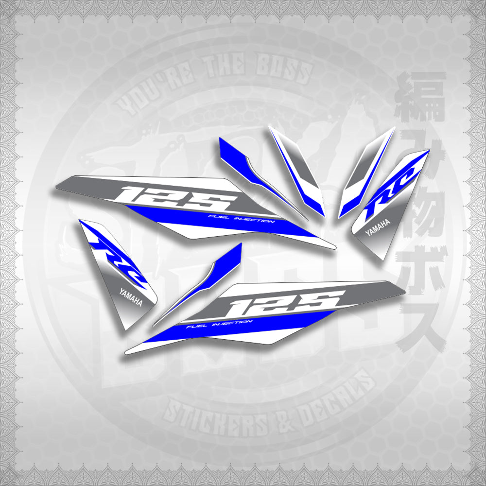 MIO I 125 M3 DASH RC EDITION FOR WHITE STICKER DECALS By STICKABOSS (SOFIE LAMINATED WATERPROOF)