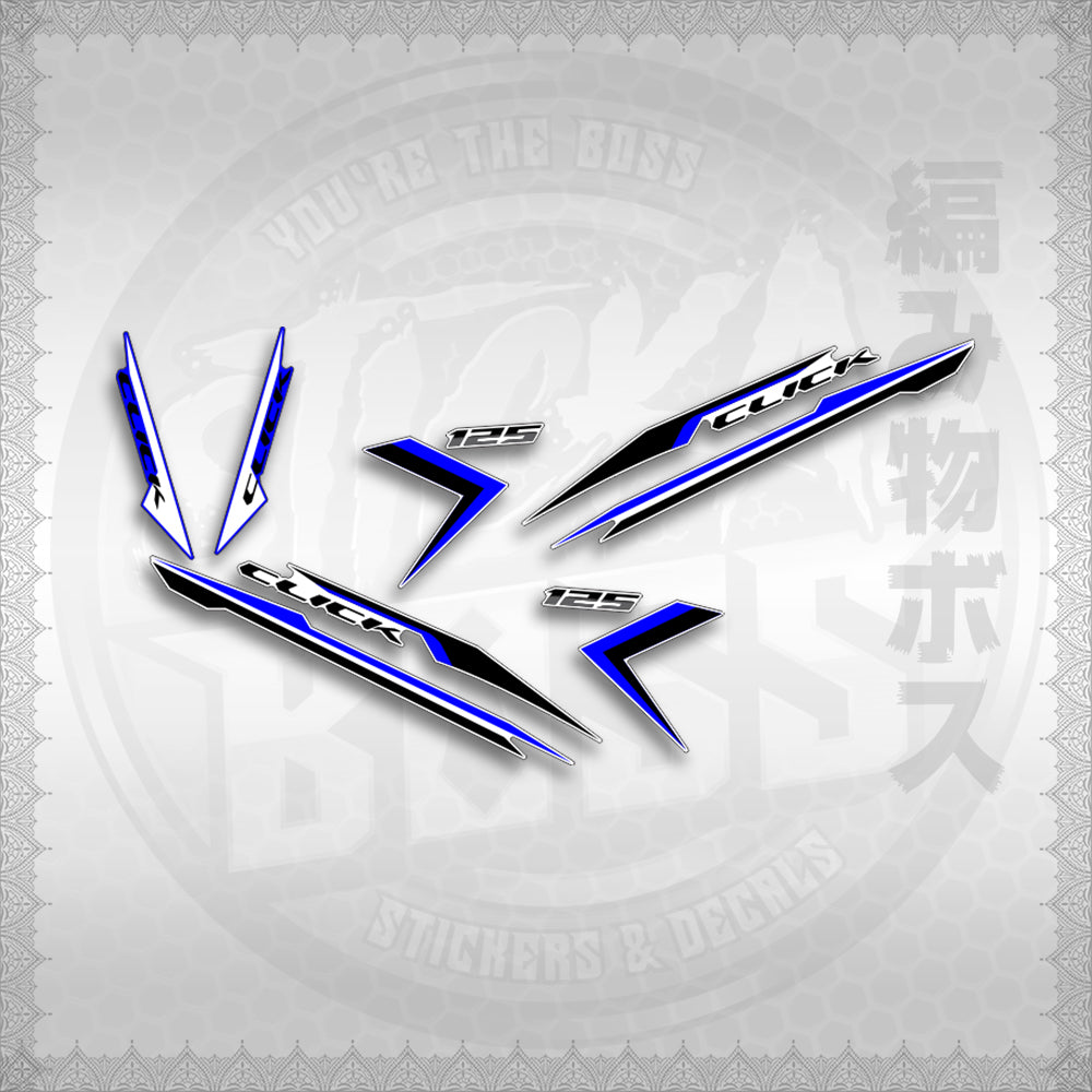 STICKER DECALS for CLICK 125 V3 (CV324NSTIN) By STICKABOSS (SOFIE LAMINATED WATERPROOF)