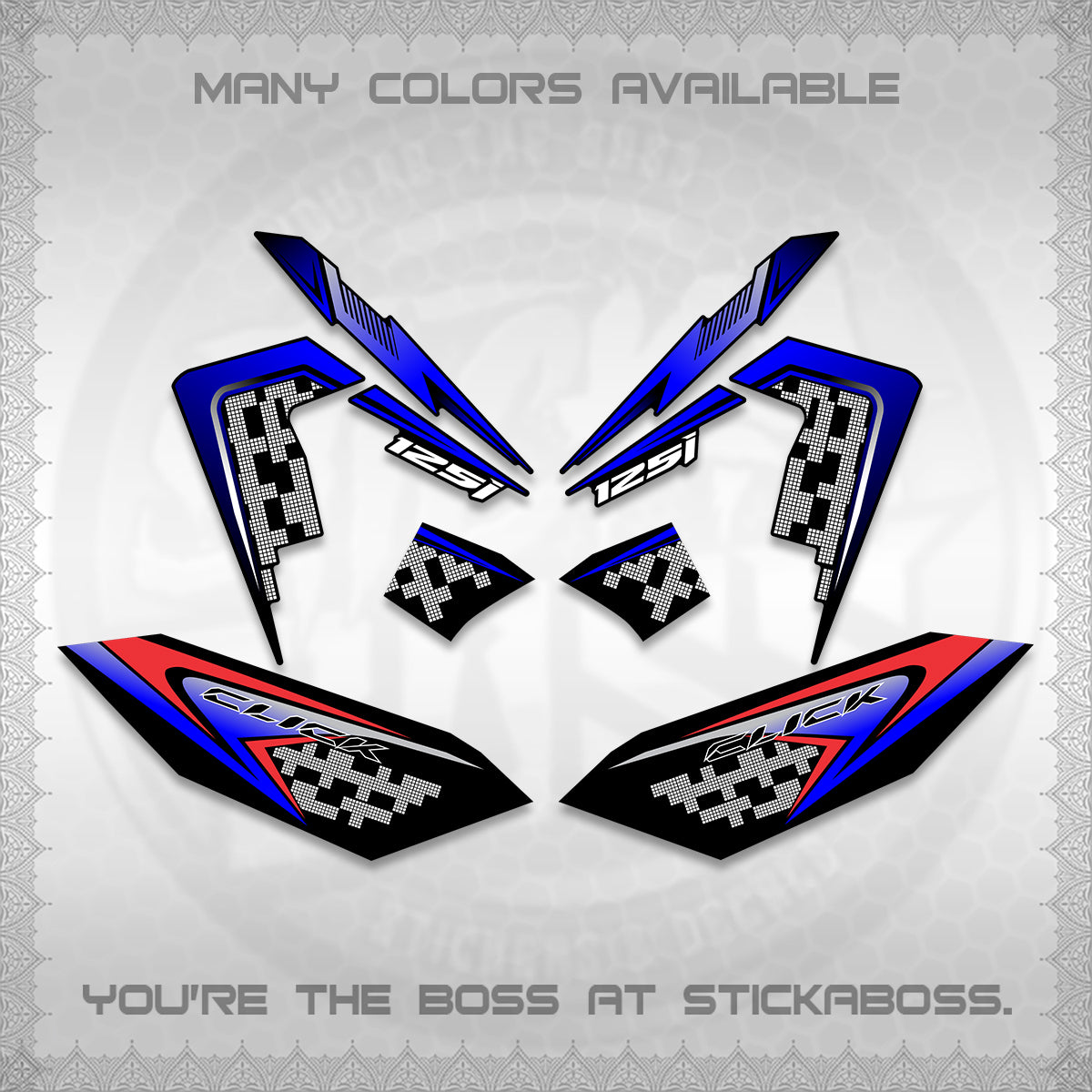 CLICK 125 V4 VIETNAM DECALS (2026 TERBARU MOTIF DESIGN) STICKER KITS BY STICKABOSS