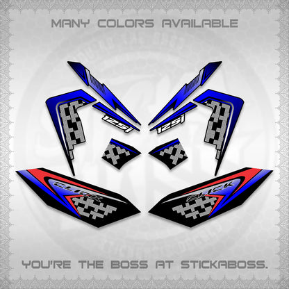 CLICK 125 V4 VIETNAM DECALS (2026 TERBARU MOTIF DESIGN) STICKER KITS BY STICKABOSS