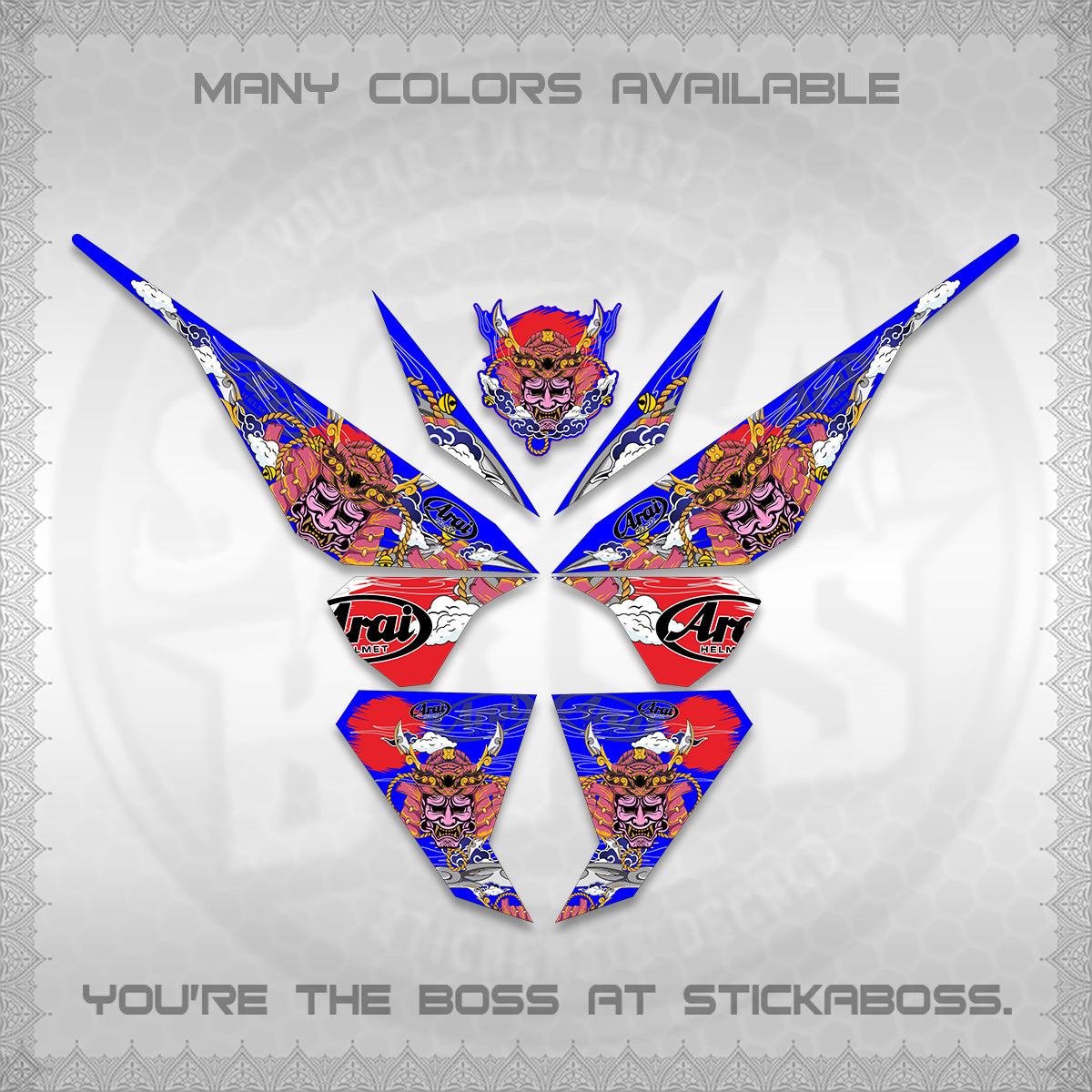 CLICK 125 V1 VARIO DECALS (2026 NEW SAMURAI MOTIF) STICKER KITS BY STICKABOSS