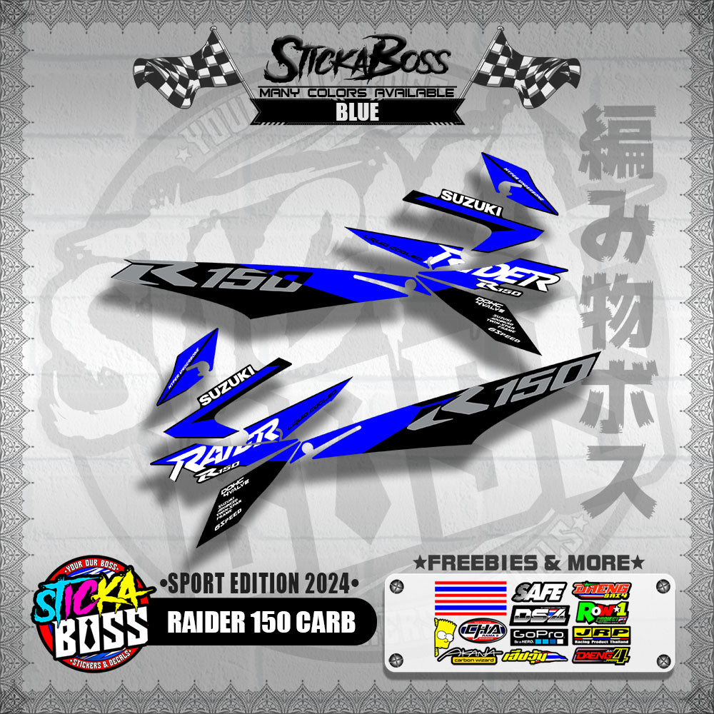 RAIDER 150 CARB DECALS ( SPORT EDITION 2024 )【WITH FREEBIES】