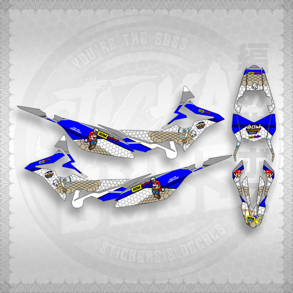 STICKER DECALS for XRM 125 FI FULL DECALS (X125FBORA) By STICKABOSS (SOFIE LAMINATED WATERPROOF)