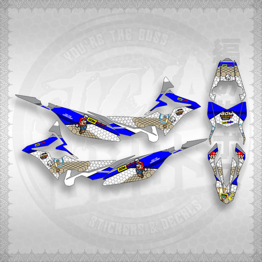 STICKER DECALS for XRM 125 FI FULL DECALS (X125FBORA) By STICKABOSS (SOFIE LAMINATED WATERPROOF)