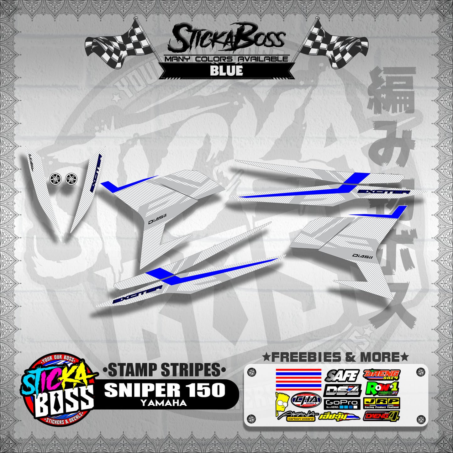 SNIPER 150 DECALS ( STAMP STRIPES )【WITH FREEBIES】