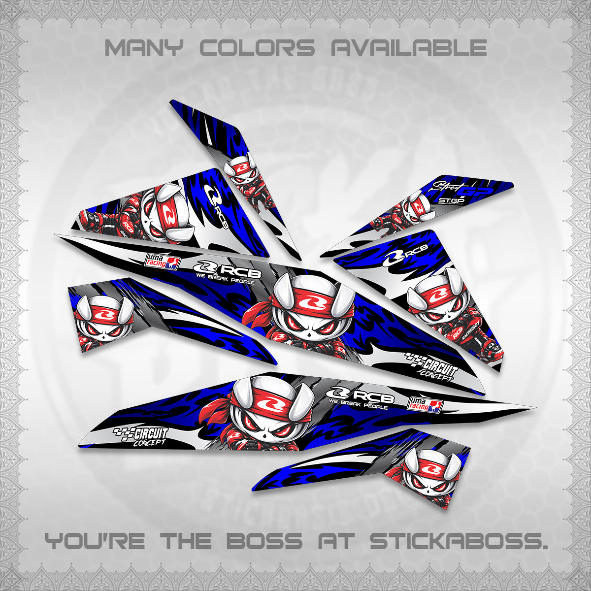 BEAT FI V1 DECALS (2026 NEW RCB 2.0 DESIGN) STICKER KITS BY STICKABOSS