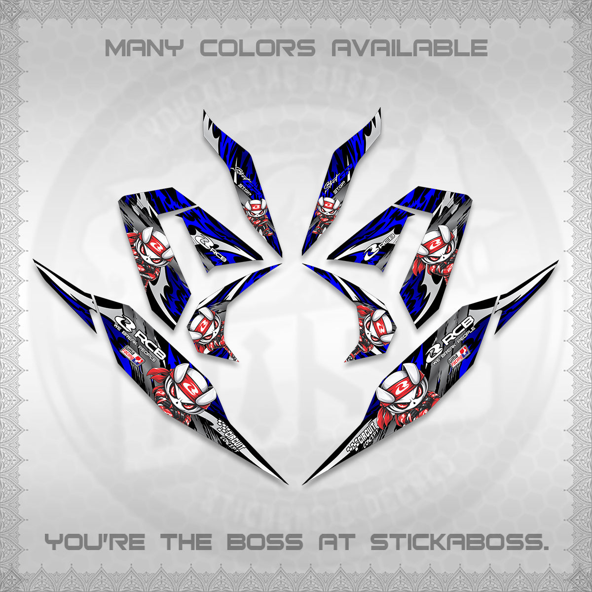 CLICK 125 V4 DECALS (2026 NEW RCB 2.0 DESIGN) STICKER KITS BY STICKABOSS