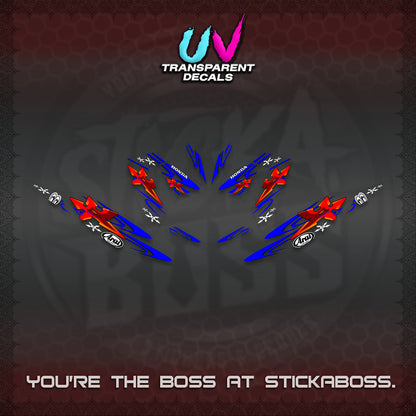 CLICK 125 V4 UV TRANSPARENT DECALS (2026 ARAI STAR RACING DESIGN) STICKER DECALS By STICKABOSS
