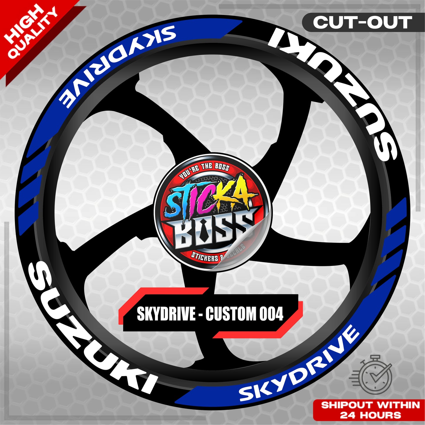 SKYDRIVE MAG STICKER SET  ( 2 MAGS ) - CUSTOM 004 | VINYL WATERPROOF CUT-OUT DECALS
