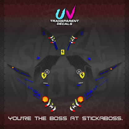 AEROX V2 UV TRANSPARENT DECALS (2026 HORSE RACE DESIGN) STICKER DECALS By STICKABOSS