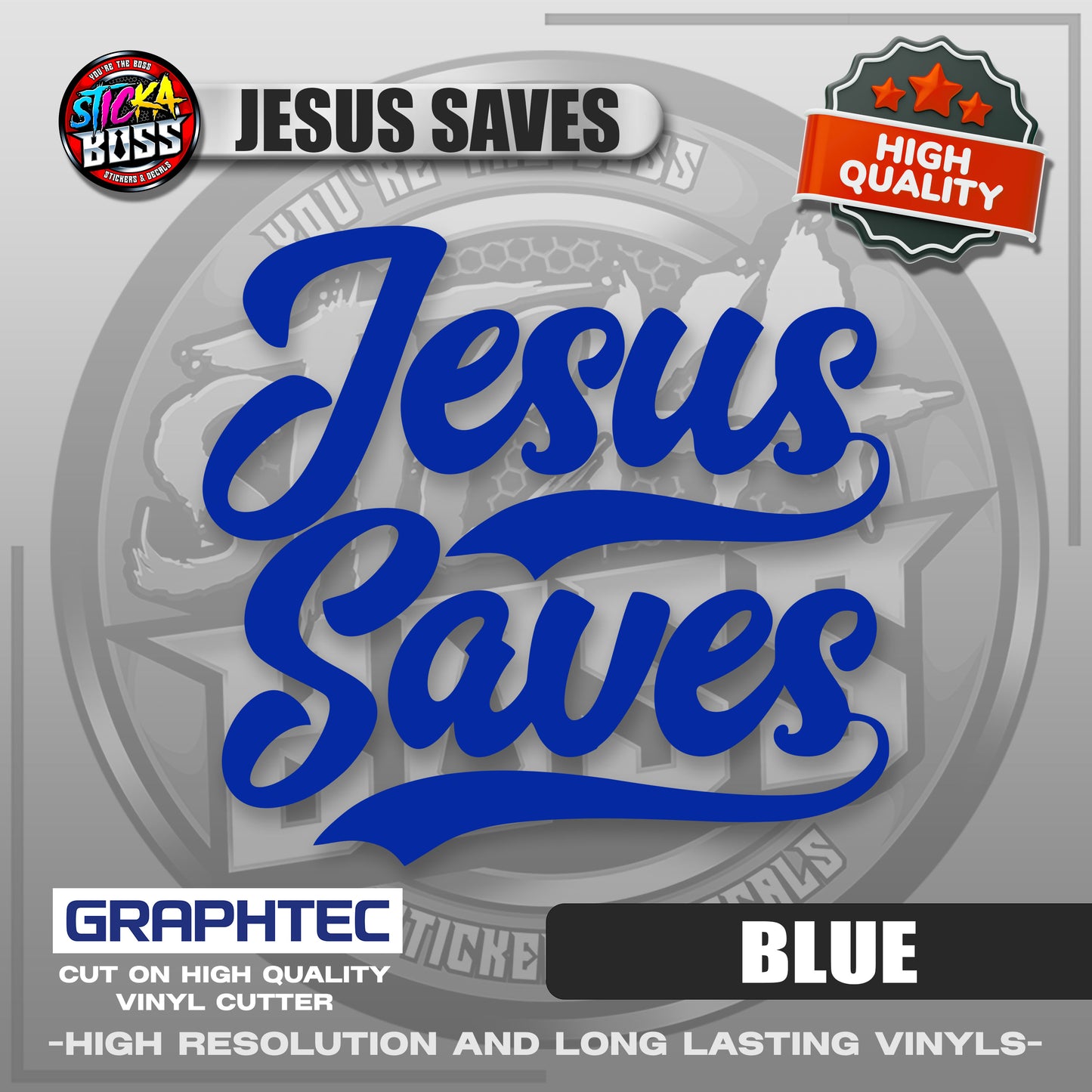 JESUS SAVES | VINYL WATERPROOF CUT-OUT STICKER DECALS【Stickaboss】