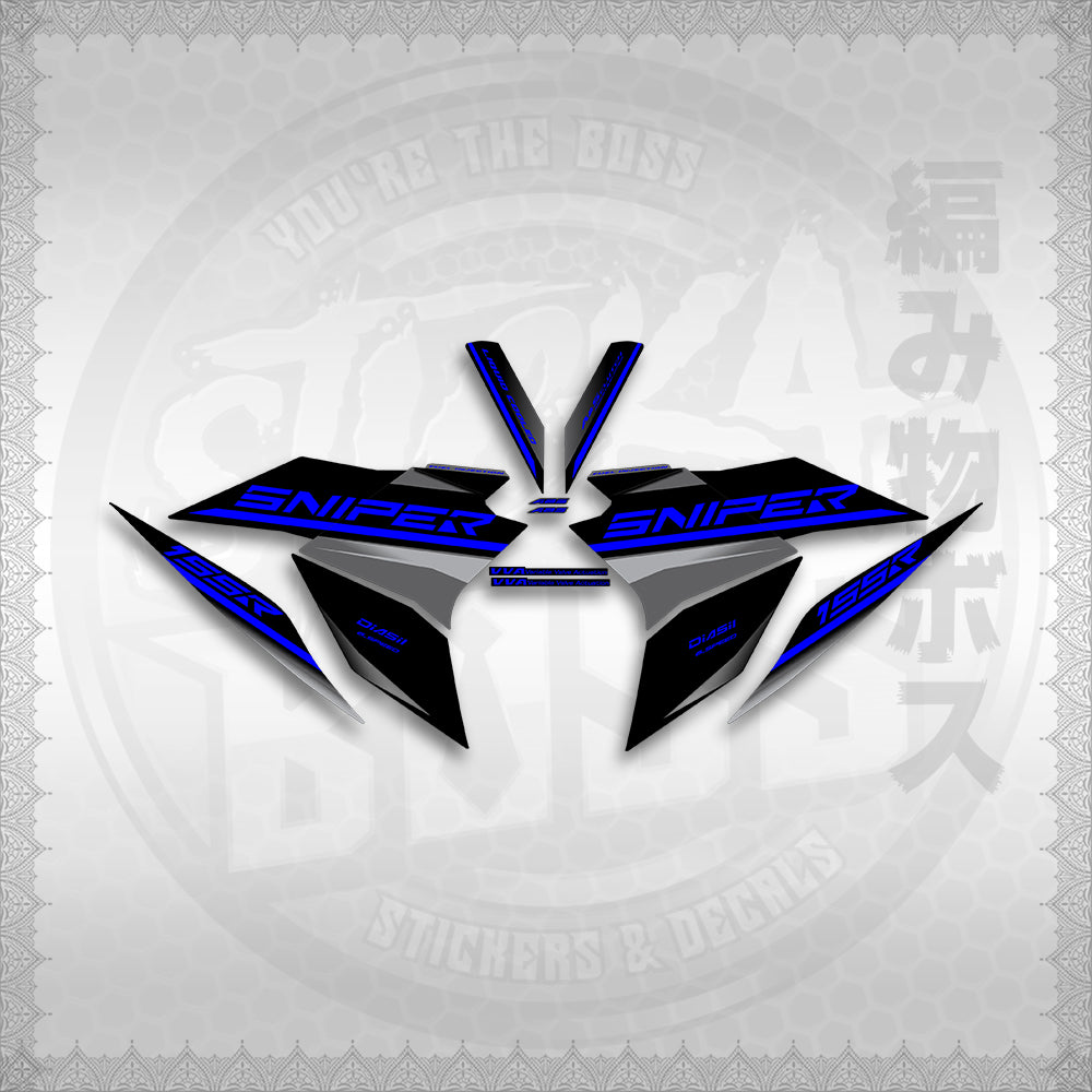 STICKER DECALS for SNIPER 155 (20PHSTDE) By STICKABOSS (SOFIE LAMINATED WATERPROOF)