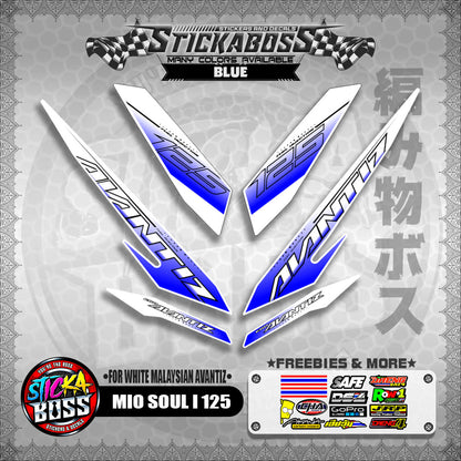 MIO SOUL I 125 STICKER DECALS ( FOR WHITE MALAYSIAN AVANTIZ )【WITH FREEBIES】