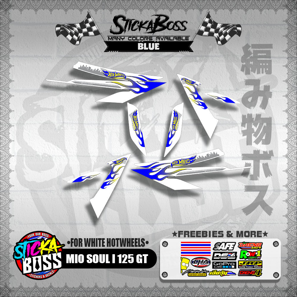 MIO SOUL I 125 GT DECALS ( FOR WHITE HOTWHEELS )【WITH FREEBIES】