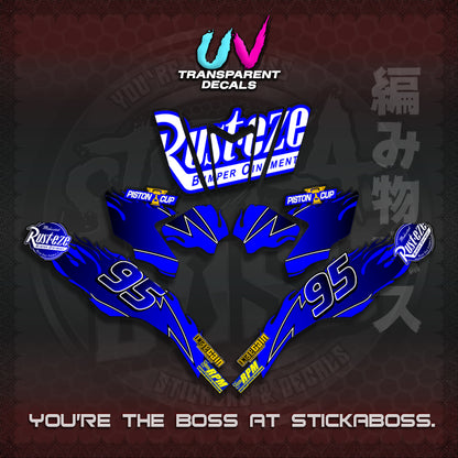 【PREMIUM UV PRINT】CLICK 125 V3 ( TRANSPARENT LIGHTING MCQUEEN DESIGN ) STICKER DECALS By STICKABOSS