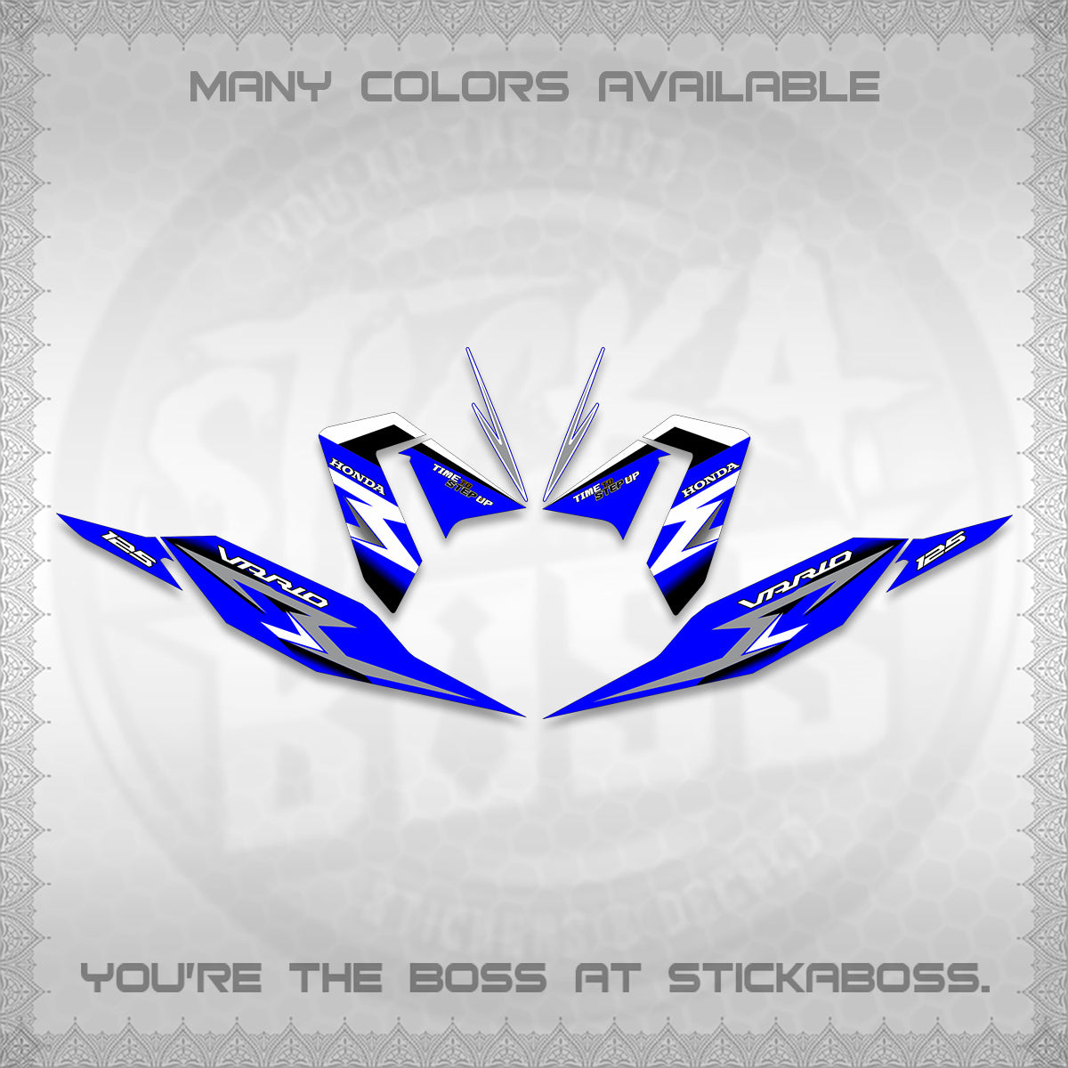 CLICK 125 V4 VARIO DECALS (2026 VR0006 DESIGN) STICKER KITS BY STICKABOSS