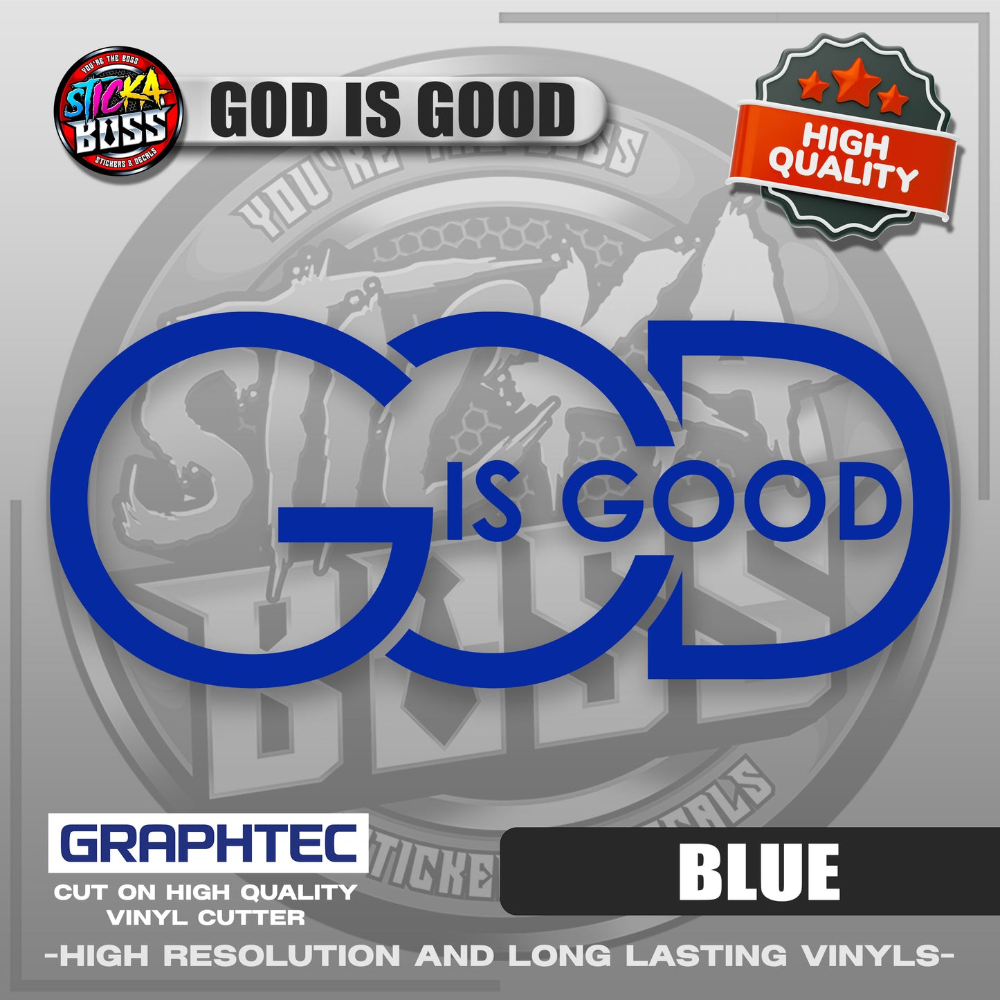 GOD IS GOOD | VINYL WATERPROOF CUT-OUT STICKER DECALS【Stickaboss】