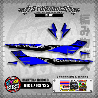 NICE / RS 125 STICKER DECALS ( MALAYSIAN TRIM CUT )【WITH FREEBIES】