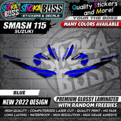 Suzuki Smash 115 Stock Decals (NEW 2022 DESIGN)【WITH FREEBIES】