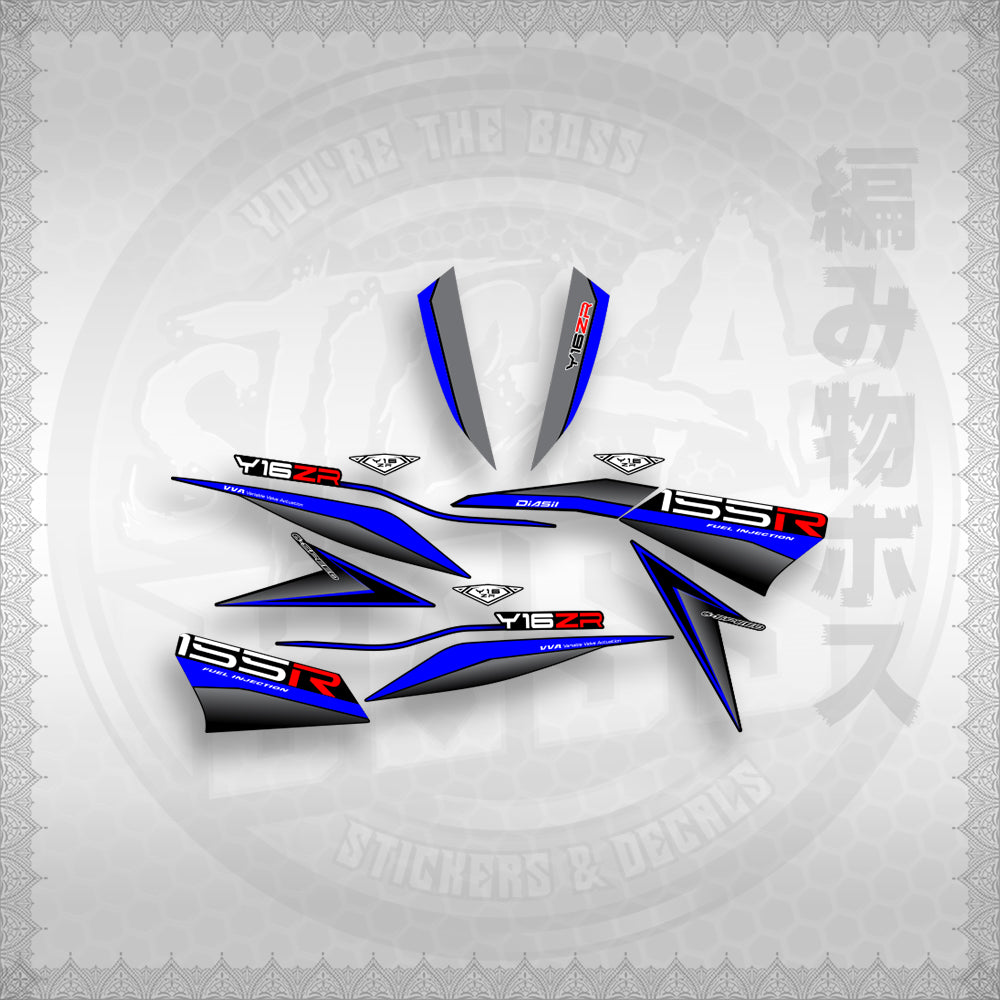 STICKER DECALS for SNIPER 155R (S155Y1SLDE) By STICKABOSS (SOFIE LAMINATED WATERPROOF)