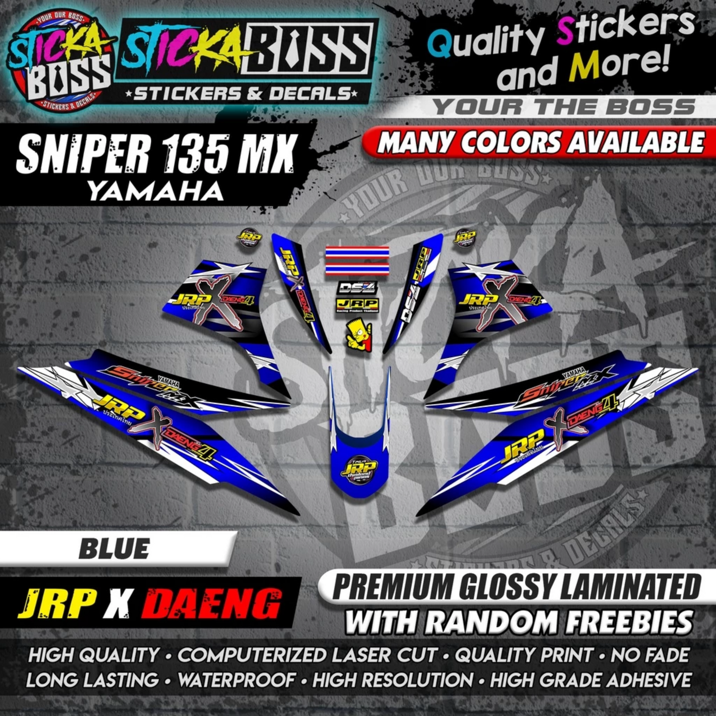 Sniper 135 MX Thailand Decals ( JRP x DAENG )【WITH FREEBIES】