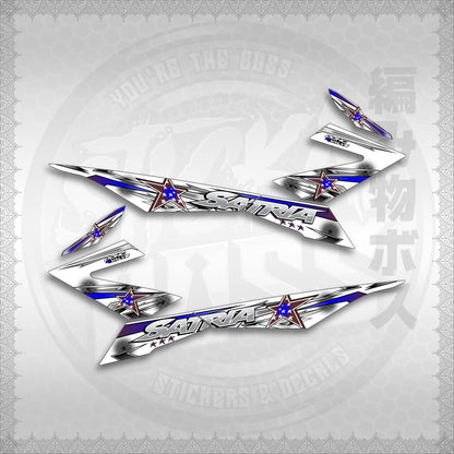 STICKER DECALS for RAIDER 150 FI FOR WHITE (RFISASTSE) By STICKABOSS (SOFIE LAMINATED WATERPROOF)