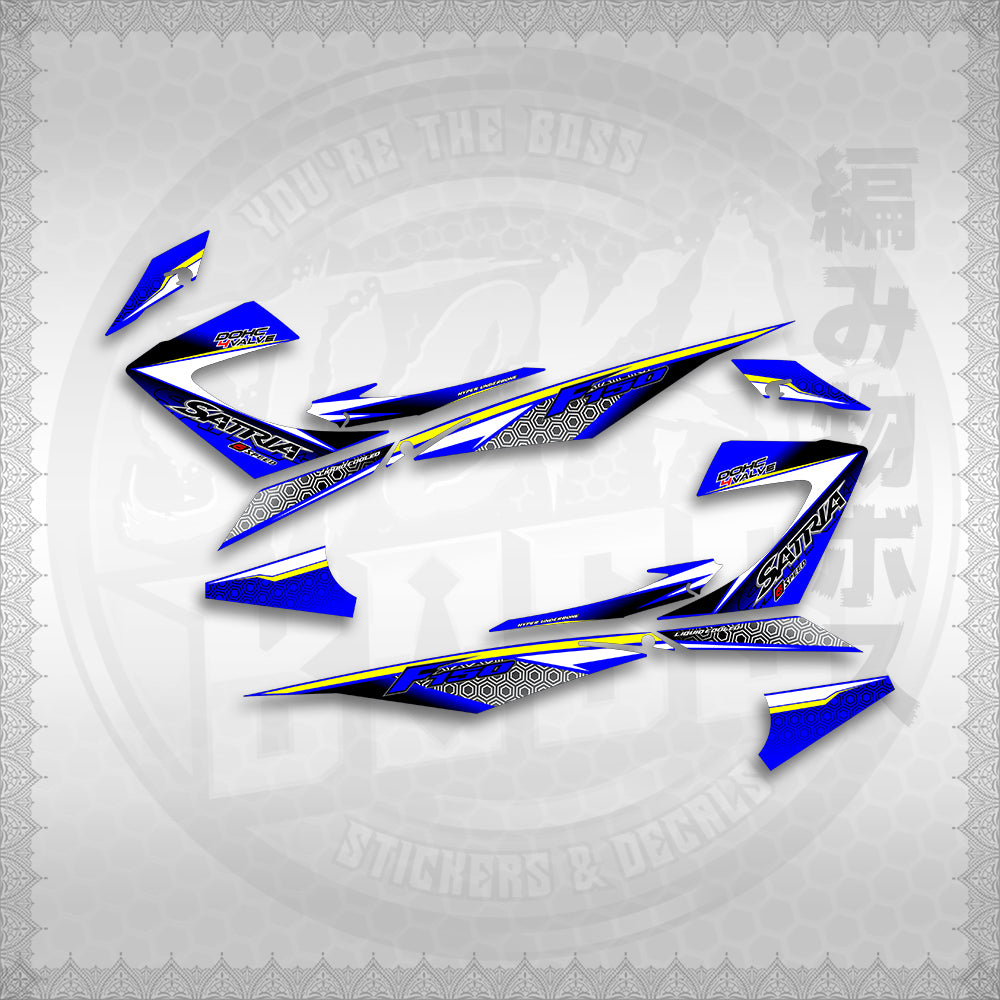 STICKER DECALS for RAIDER 150 REBORN CARB (RCCHEGR) By STICKABOSS (SOFIE LAMINATED WATERPROOF)