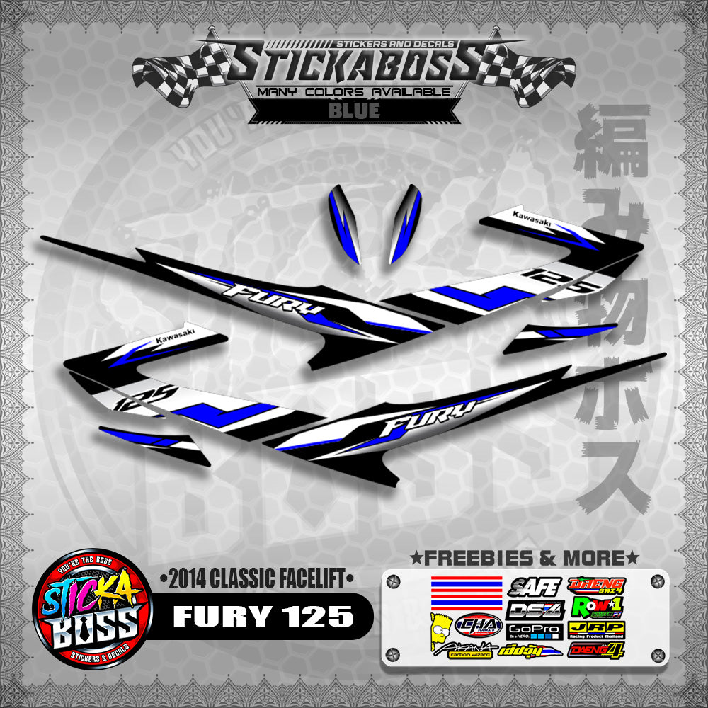 FURY 125 STICKER DECALS ( 2014 CLASSIC FACELIFT )【WITH FREEBIES】