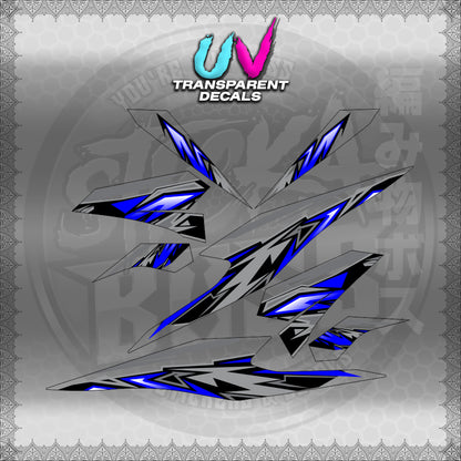 TRANSPARENT BEAT 110 V3 INDO-MALAY CONCEPT (STRIPING MOTIF DESIGN) STICKER DECALS for STICKABOSS