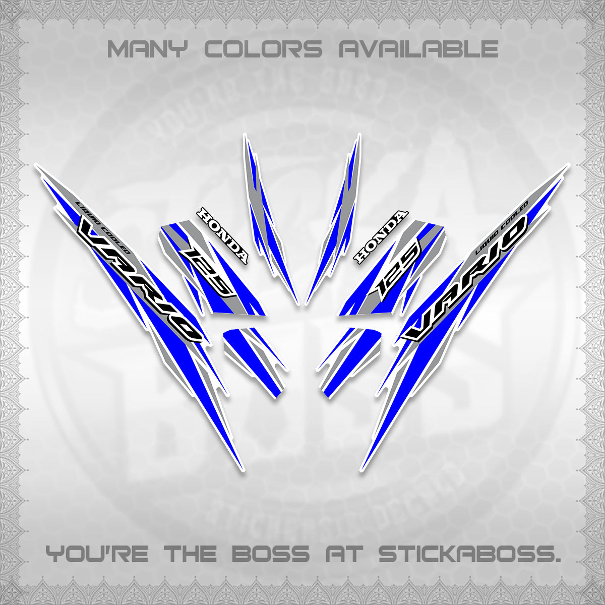 CLICK 125 V3 INDO FOR WHITE DECALS (2024 SV 22-A1 STYLE) STICKER KITS By STICKABOSS