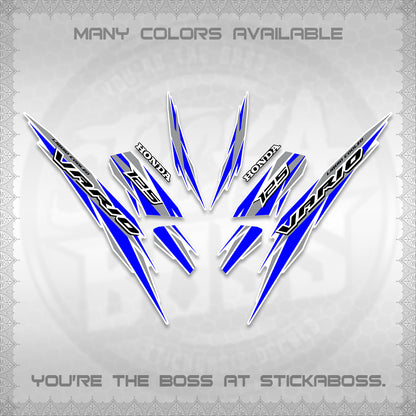 CLICK 125 V3 INDO FOR WHITE DECALS (2024 SV 22-A1 STYLE) STICKER KITS By STICKABOSS