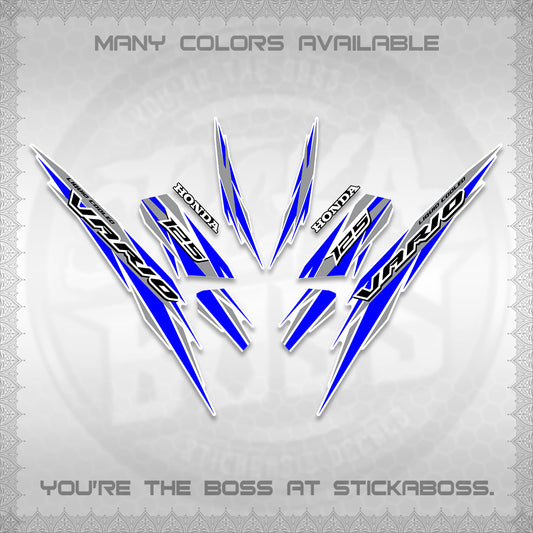 CLICK 125 V3 INDO FOR WHITE DECALS (2024 SV 22-A1 STYLE) STICKER KITS By STICKABOSS