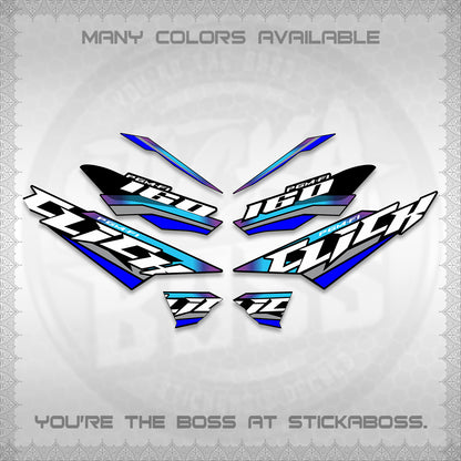 CLICK 160 STRIPING DECALS (SPORTS RACE STRIPES 01) STICKER KITS BY STICKABOSS
