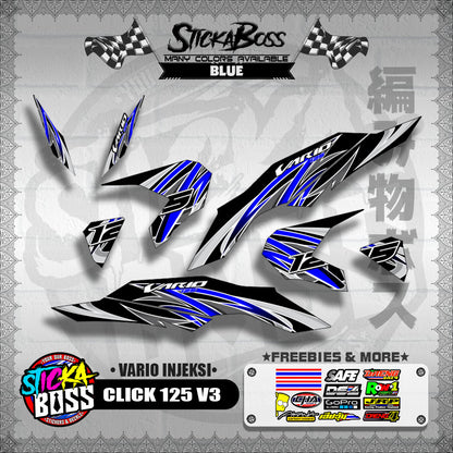 CLICK 125 V3 DECALS ( VARIO INJEKSI )【WITH FREEBIES】