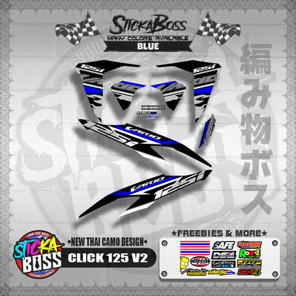 CLICK 125 V2 DECALS ( NEW THAI CAMO DESIGN )【WITH FREEBIES】