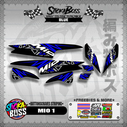 MIO 1 DECALS ( BUTTONSCRAVES STRIPING )【WITH FREEBIES】