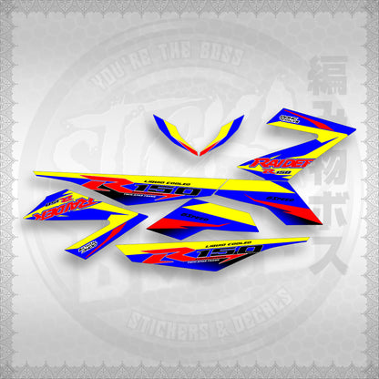 STICKER DECALS for RAIDER 150 FI (RFIR1BLCO) By STICKABOSS (SOFIE LAMINATED WATERPROOF)