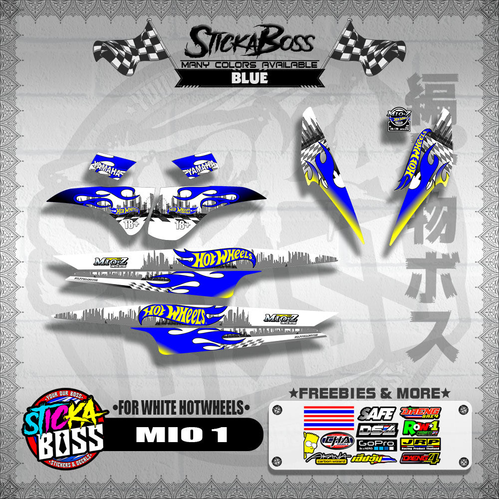 MIO 1 DECALS ( FOR WHITE HOTWHEELS )【WITH FREEBIES】
