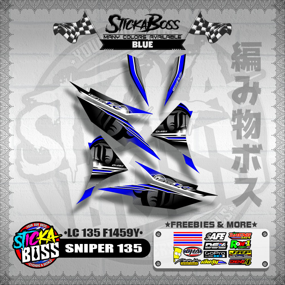SNIPER 135 DECALS ( LC 135 F1459Y )【WITH FREEBIES】