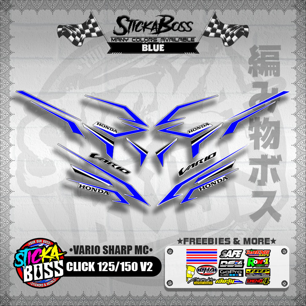 CLICK 125 / 150 V2 DECALS ( VARIO SHARP MC )【WITH FREEBIES】