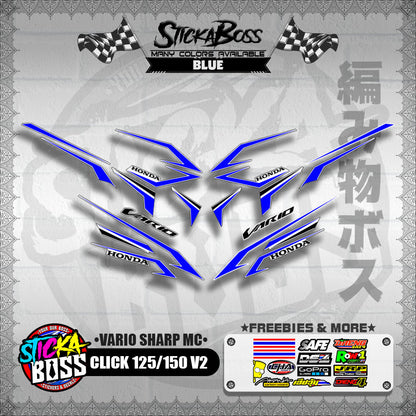 CLICK 125 / 150 V2 DECALS ( VARIO SHARP MC )【WITH FREEBIES】