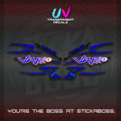 CLICK V2 INDO/MALAY UV TRANSPARENT VARIO DECALS (GRAFITY VARIO MOTIF)STICKER DECALS By STICKABOSS