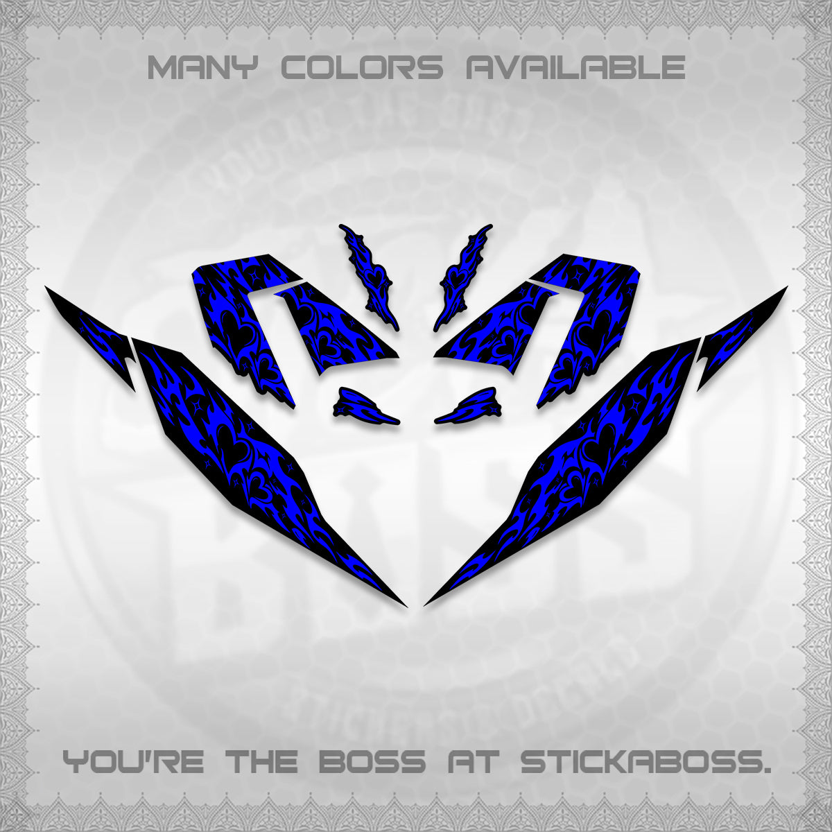 CLICK 125 V4 DECALS (2026 TRIBAL HEART DESIGN) STICKER KITS BY STICKABOSS