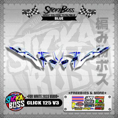 CLICK 125 V3 DECALS ( FOR WHITE 2023 VARIO )【WITH FREEBIES】