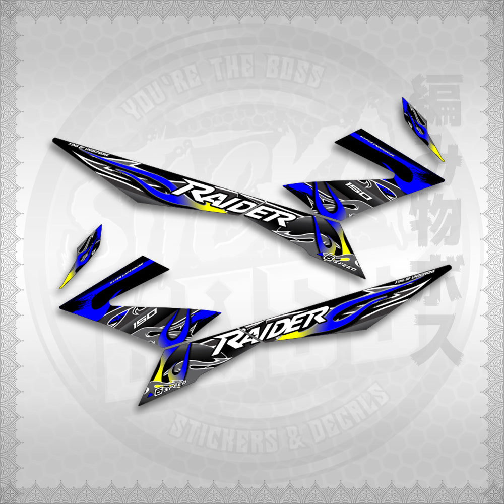 STICKER DECALS for RAIDER 150 FI MALAYSIAN (RFITRXFIFLCU) By STICKABOSS (SOFIE LAMINATED WATERPROOF)