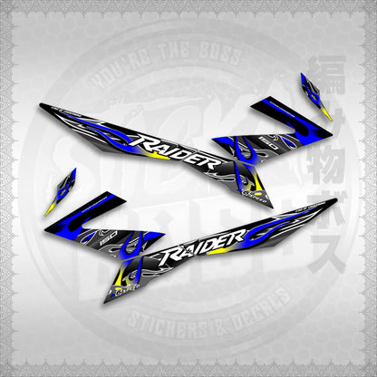 STICKER DECALS for RAIDER 150 FI MALAYSIAN (RFITRXFIFLCU) By STICKABOSS (SOFIE LAMINATED WATERPROOF)