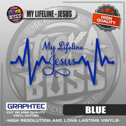 MY LIFELINE - JESUS | VINYL WATERPROOF CUT-OUT STICKER DECALS【Stickaboss】