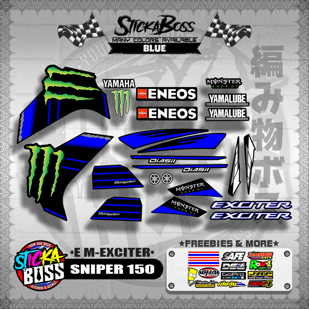 SNIPER 150 DECALS ( E M-EXCITER )【WITH FREEBIES】