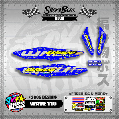 WAVE 110 DECALS ( 2006 DESIGN )【WITH FREEBIES】